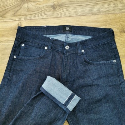 Edwin ED-85 Jeans Herren W32 L30 Blau Slim Tapered Leg Selvedge
