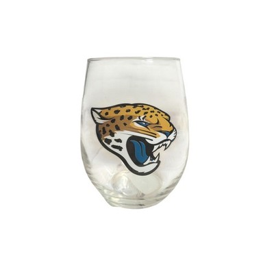 Jacksonville Jaguars Beverage Glass 16oz. Satin-Etched Logo Curved clear NEW