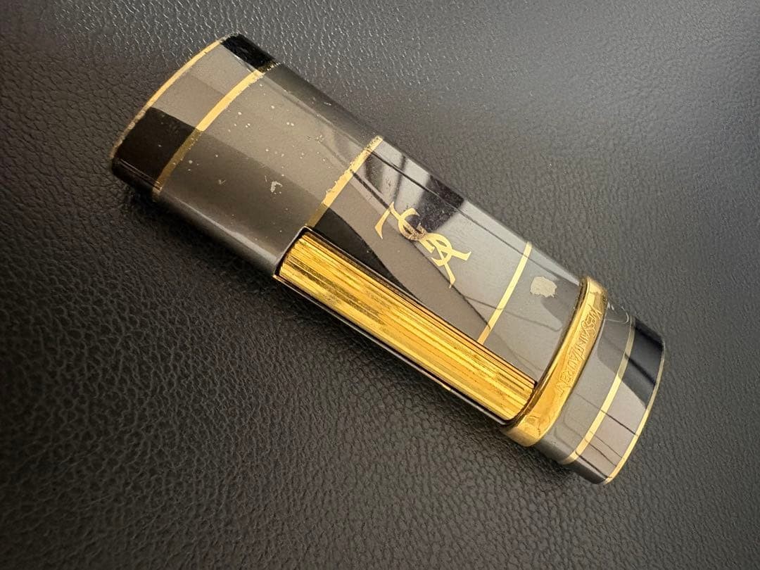 Yves Saint Laurent Lighter Black Gold Stripe Used thumbnail 4