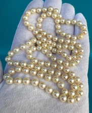 Genuine Antique / Vintage String of Akoya Pearls
