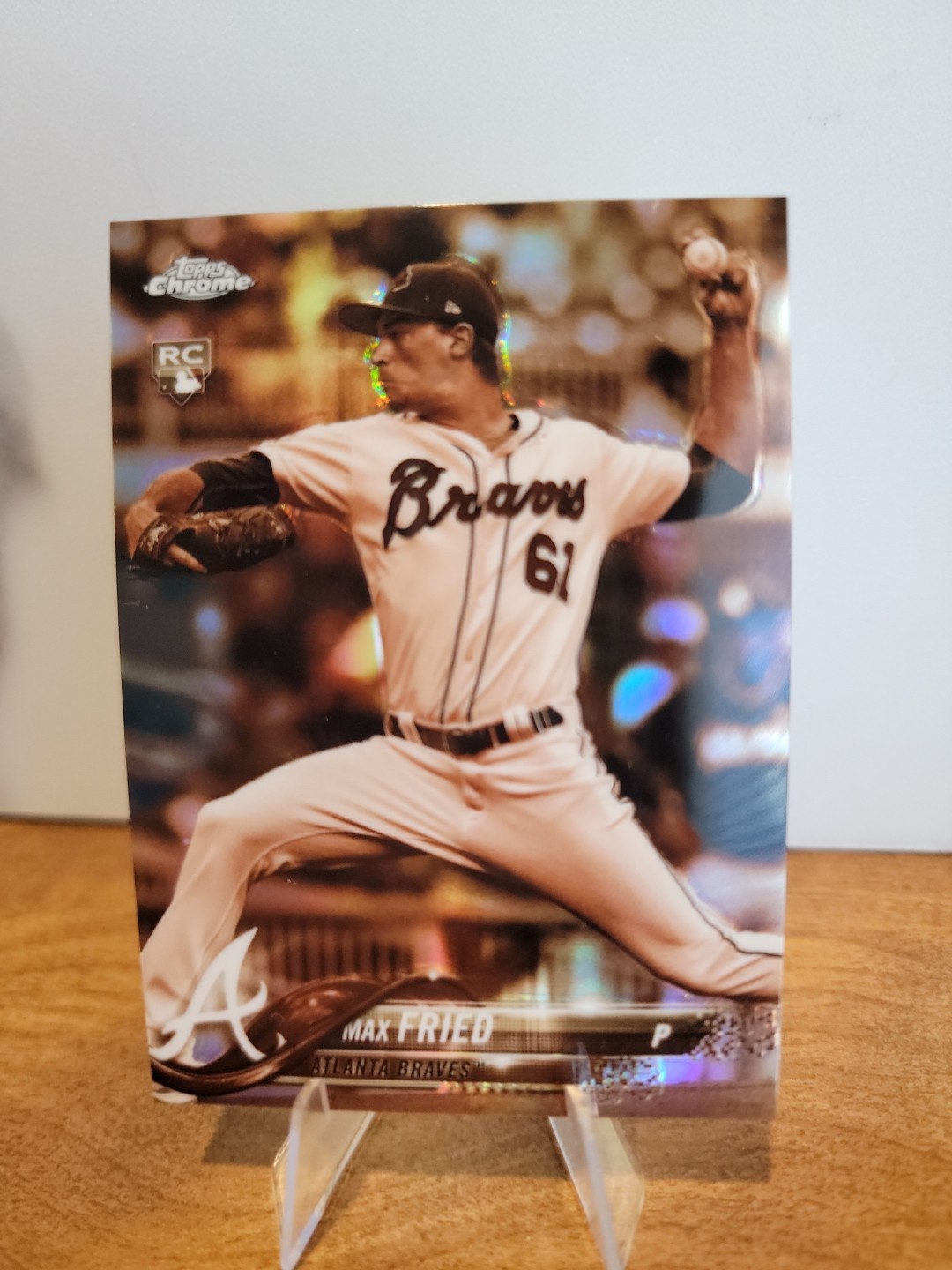 2018 Topps Chrome - Max Fried #66 Sepia Refractor (RC)
