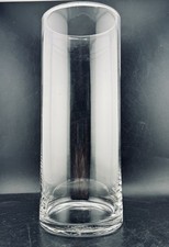 Clear Thick Glass Cylinder Vase 4" X 10" Heavy Table Vase
