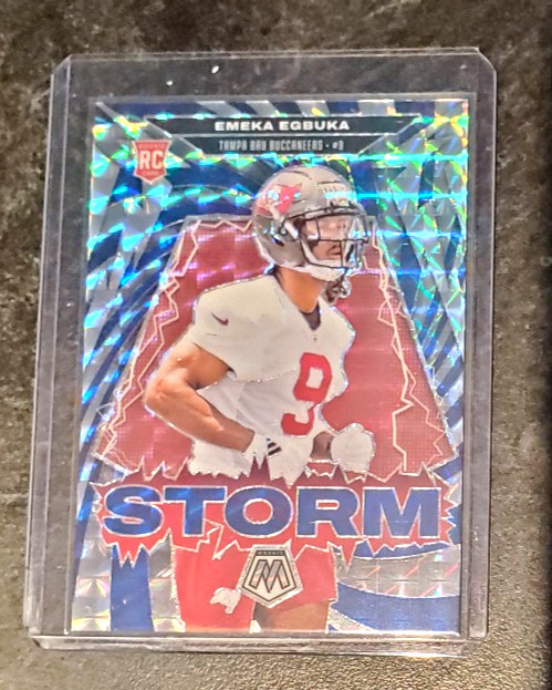 2025 Panini Mosaic Blue Storm Emeka Egbuka #5 /99!