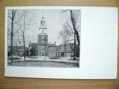 Postcard- Independence Hall From Square