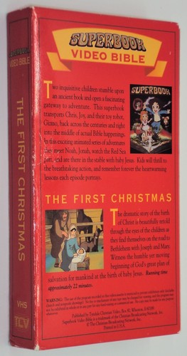 THE FIRST CHRISTMAS VHS Superbook Video Bible Animated Birth Of Jesus Christ GOD - Picture 3 of 4