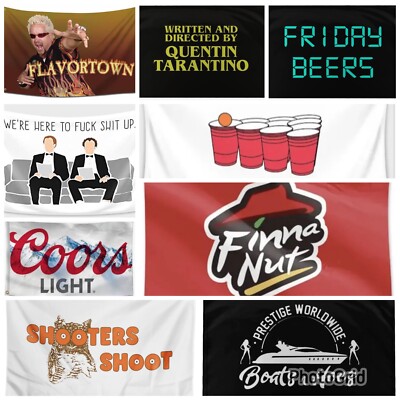 3x5 flag banner college funny dorm man cave Boats Hoes Carlsberg Coors beer Pop