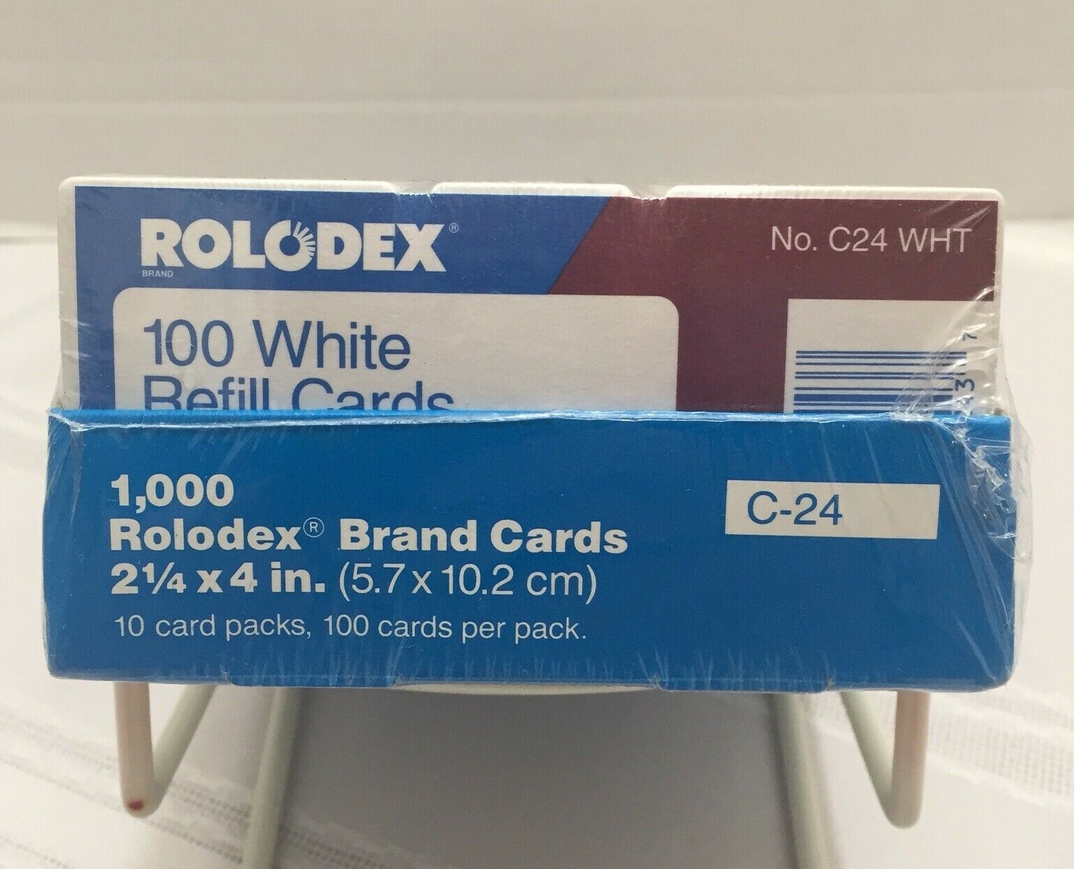 Rolodex Refill C-24 File Cards 300 Total White No Lines 2 1/4