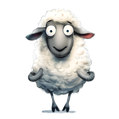 Wandtattoo Aufkleber Lustiges Schaf Wandaufkleber 18X18cm Groß