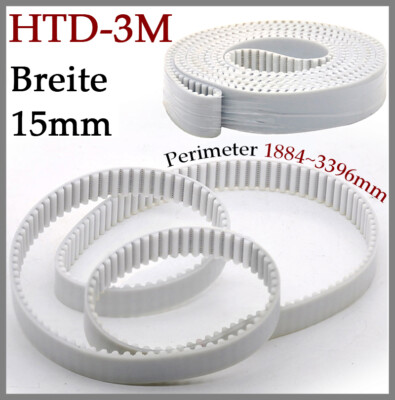 HTD-3M Breite 15mm Zahnriemen Geschlossen CNC Antriebsriemen PU Mit Stahldraht