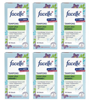 6 x 32 Stk facelle Tampons super plus