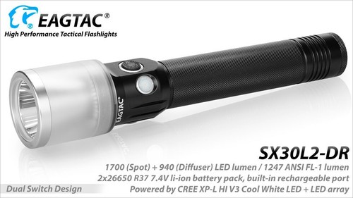 CLEARANCE 50%OFF: Eagletac SX30L2-DR KIT CREE XP-L HI V3 1700 Lumens Cool White - Picture 2 of 8