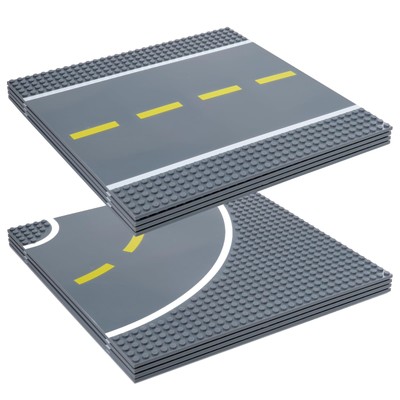 Road Baseplates, 10x10, 4 Straight 4 Curved