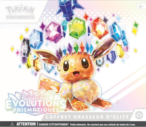 Pokemon Coffret Dresseur d'Élite EV08.5 ETB FR Évolutions Prismatiques À OUVRIR - Foto 4 di 10