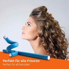PAPILOTTEN Lockenwickler 10x Blau Papilottenwickler Locken Friseurbedarf