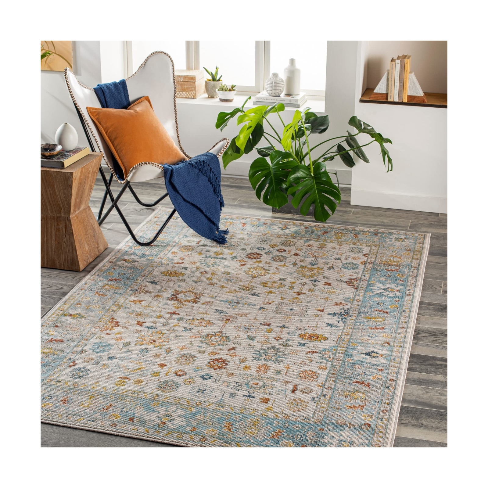 Surya Jamila Traditional Floral Area Rug,5'3" x 7',Grey (JML2308537) 5