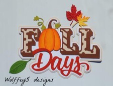 CRAFTECAFE FALL TITLE premade paper piecing scrapbook diecut piece page album 3D