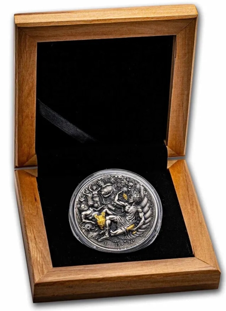 2022 2 Oz Silver $2 Niue Gods DIONYSUS Antique Finish Coin 2022 2 Oz Silver $2 Niue Gods DIONYSUS Antique Finish Coin