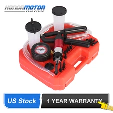 21Pcs Hand-Held DIY Vacuum and Pressure Pump Tester Kit Brake Bleeder Set New