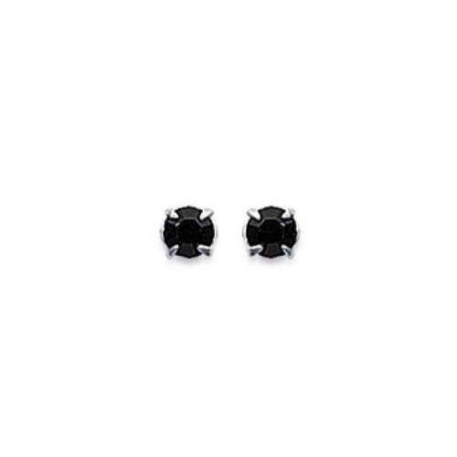 Boucles D'oreilles Puces Argent Massif Avec Cristal Bleu - Modèle Lena, Neuf Avec étiquettes
