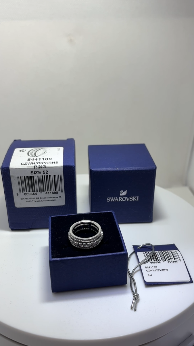 Swarovski Ring 5441189 Crystal Woman Size 52 US 5 3/4 JP11