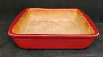Pampered Chef Stoneware 9x9 Square Cranberry Baker Cake Pan