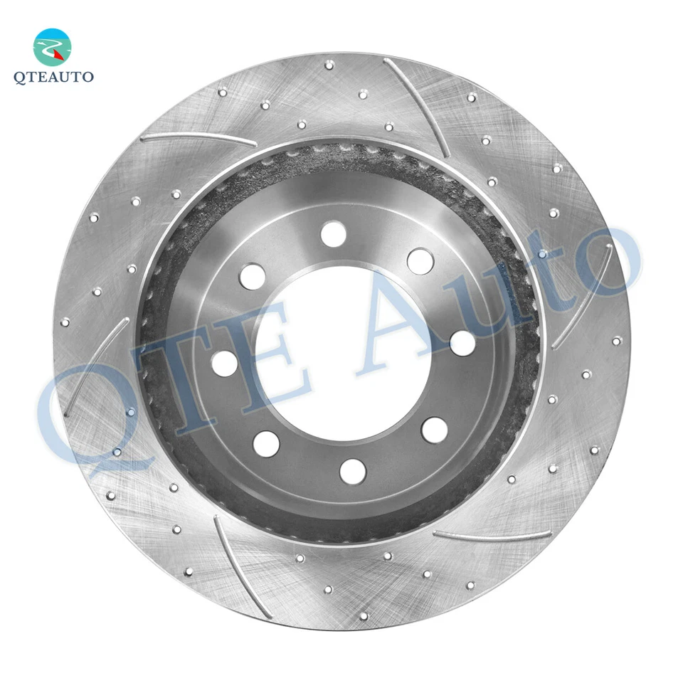 Rotores de disco de freno delanteros ranurados perforados 326,4 mm para Dodge RAM 3500 2000-2002 Foto 4 de 4