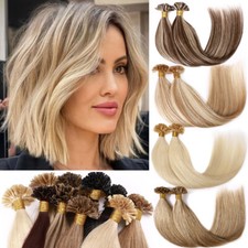 Hair Extensions Pre Bonded U Tip Nail Hair Keratin 100 Real Remy Human Hair 1g