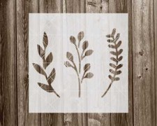 Leaves Stencil, Durable Handmade Mylar Reusable Craft Painting Template, 2187