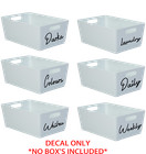 Mrs Hinch Inspired Laundry Storage Box sticker Decal/Label White/Colours/Darks