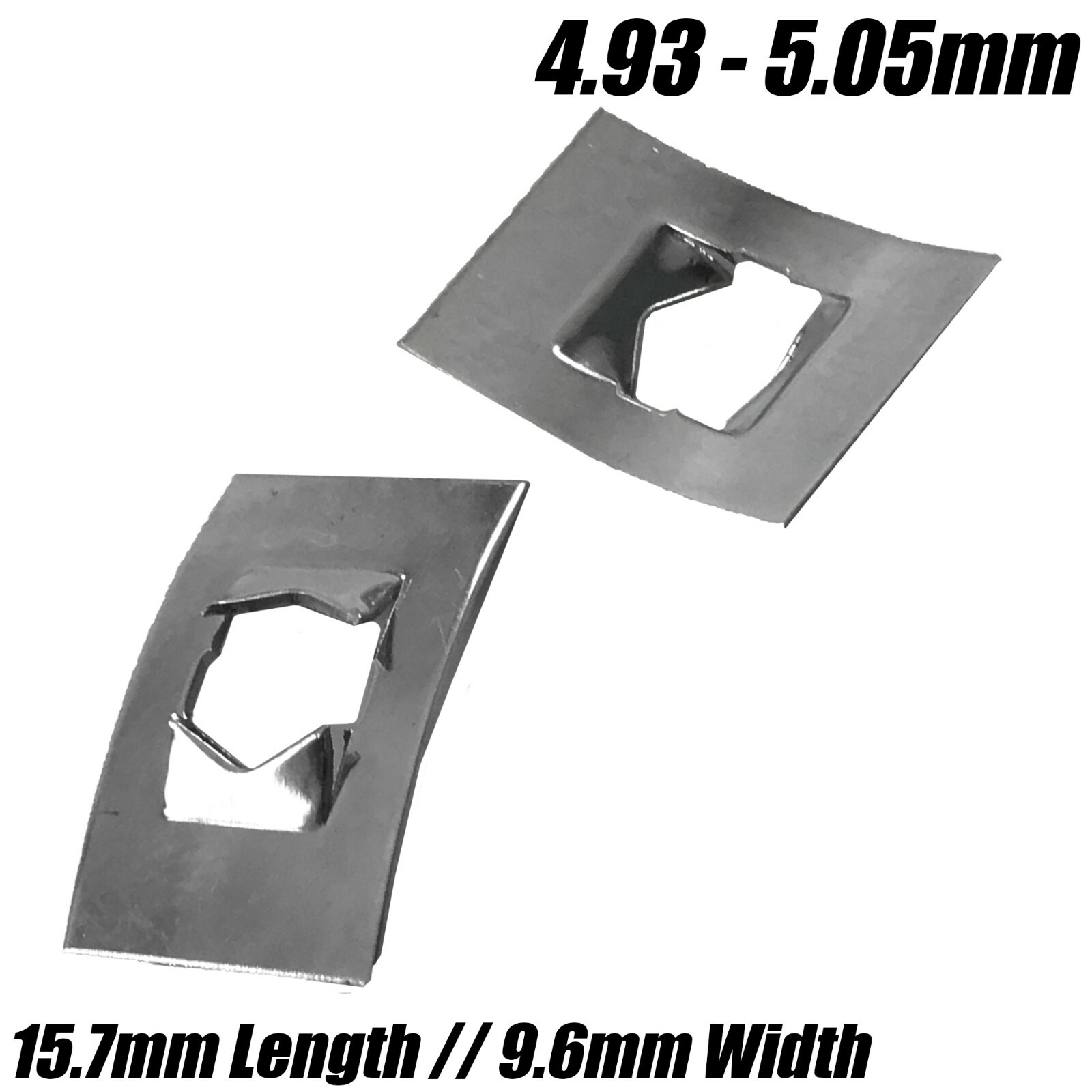 Metric Zinc Plated Flower Grab Washer Stud Steel Flat Rectangular Push ...