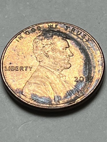 2012 Lincoln Shield Penny Rainbow Toned Obverse & Reverse Coin Lot V771 - Picture 9 of 12