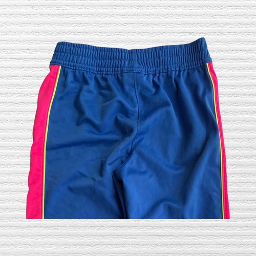 Nike Girls Activewear Sweatpants Blue Silver Logo Pink/Green Side Stripe Size 6X - Picture 7 of 11