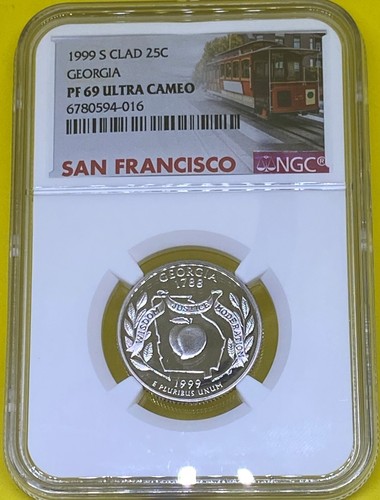 1999er verkleidet Georgia Quarter NGC 69 Ultra Cameo