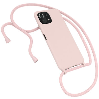 Für Xiaomi Mi 11 Lite / 5G / 5G NE Handyhülle Band Kordel Kette Tasche Altrosa