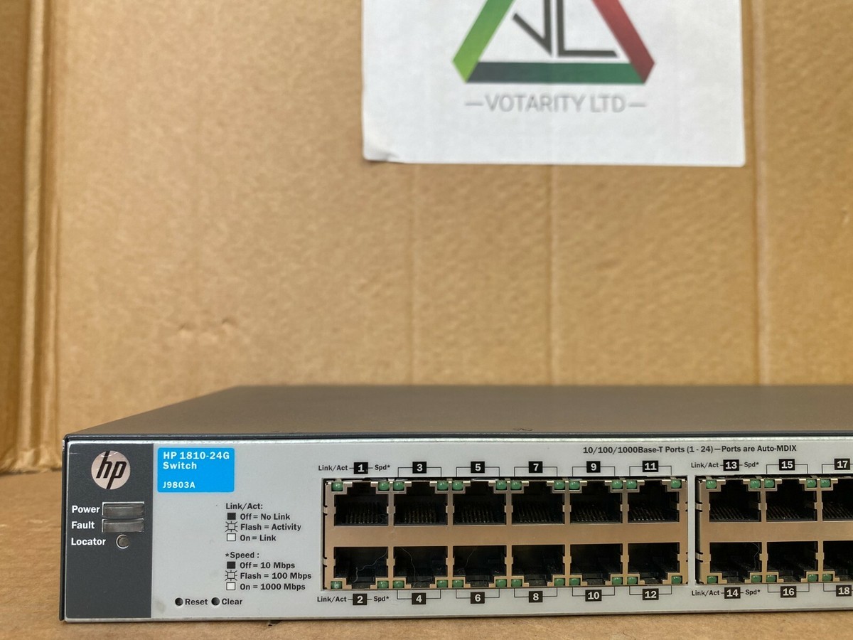HP 1810-24G v2 No Brackets HP 1810-24G Switch Gigabit Switch