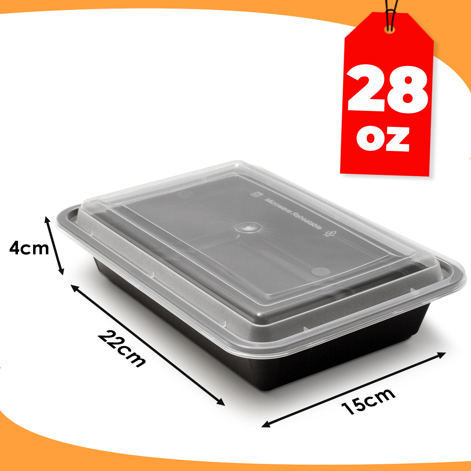 Meal Prep Microwave Rectangle Food Containers with Lids Takeaway BPA Free Boxes eBay