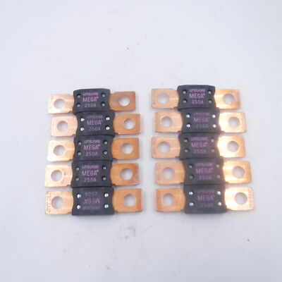 10 Pcs Littlefuse 0298250.ZXEH Mega Automotive Bolt Down Fuses 32V 250A