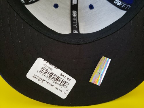 Cappello uomo LA Dodgers 2020 World Series On Field Champs New Era 59FIFTY taglia 8 NUOVO - Foto 8 di 8