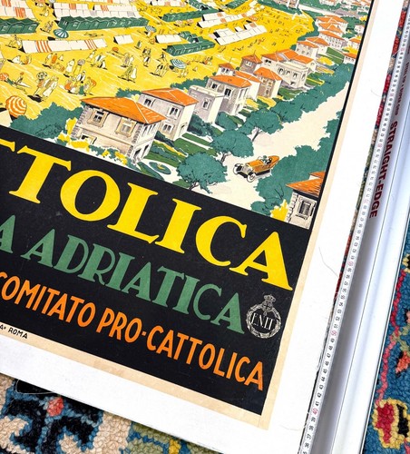 Italian Travel poster Catollica by Apolloni 1926 ORIGINAL RIVIERA Adriatica - Picture 6 of 8
