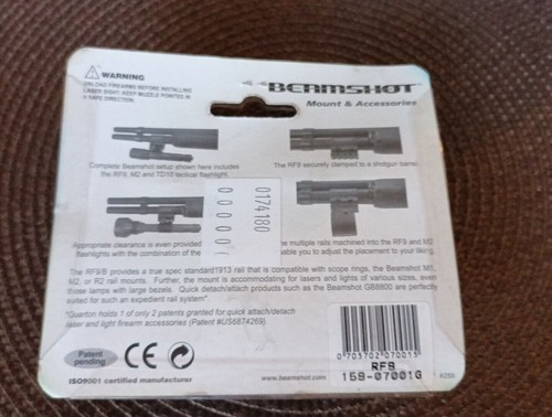 Beamshot Shotgun Light Mount RF9 B Mount For Standard 1913 Rail System 12or16 Ga - Picture 2 of 3