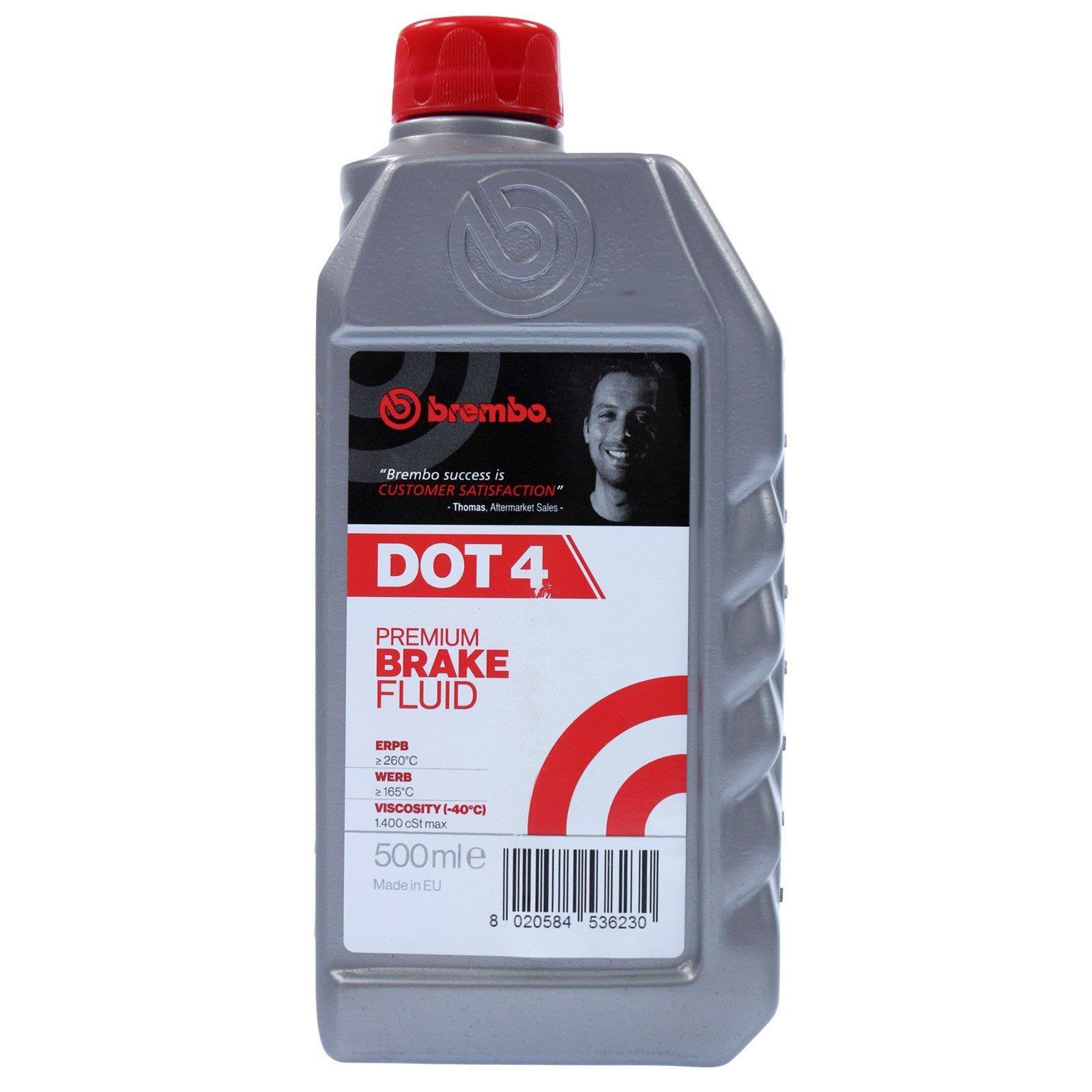 Brake Fluid DOT4 0.5L 500mL Bottle 1500 Viscosity at 40C Degrees
