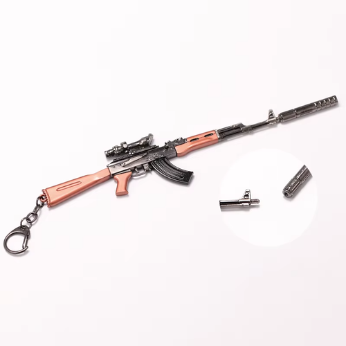 17–20cm PUBG Alloy Weapon Keychain – M24, SCAR, AWM, Kar98k Simulation Gun Model - Picture 4 of 10