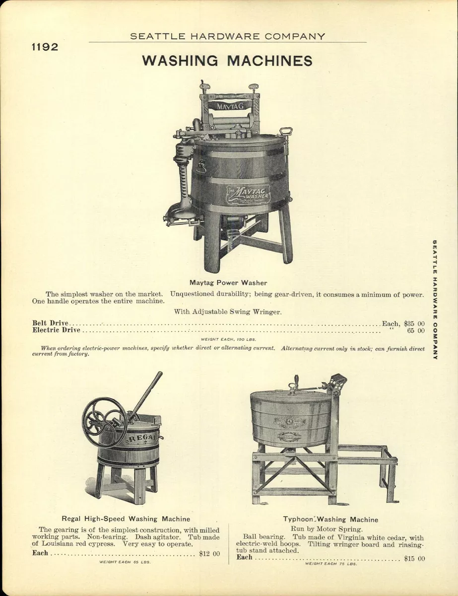 1920 OLD MAGAZINE PRINT AD, MAYTAG CABINET ELECTRIC WASHER