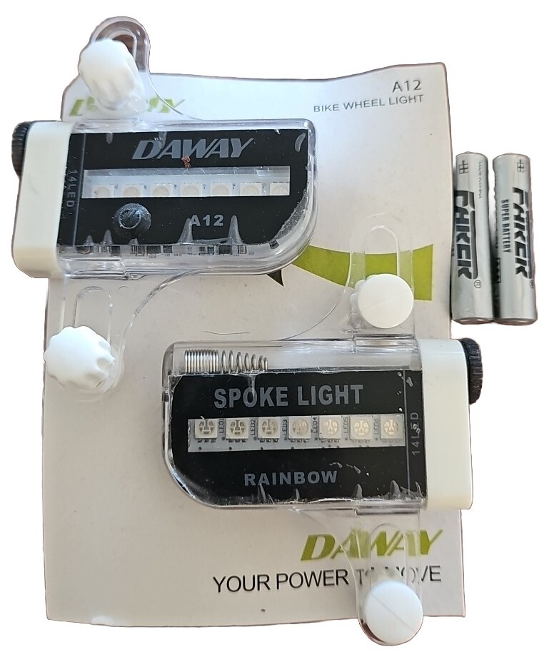 DAWAY LED Bike Wheel Lights A12 Waterproof Rainbow Bicycle Tire Light