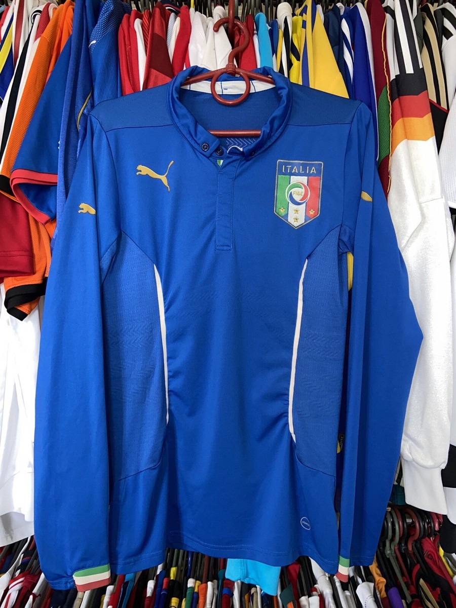 ITALY 2014 2015 HOME SHIRT JERSEY LONG SLEEVE PLAYER ISSUE PUMA