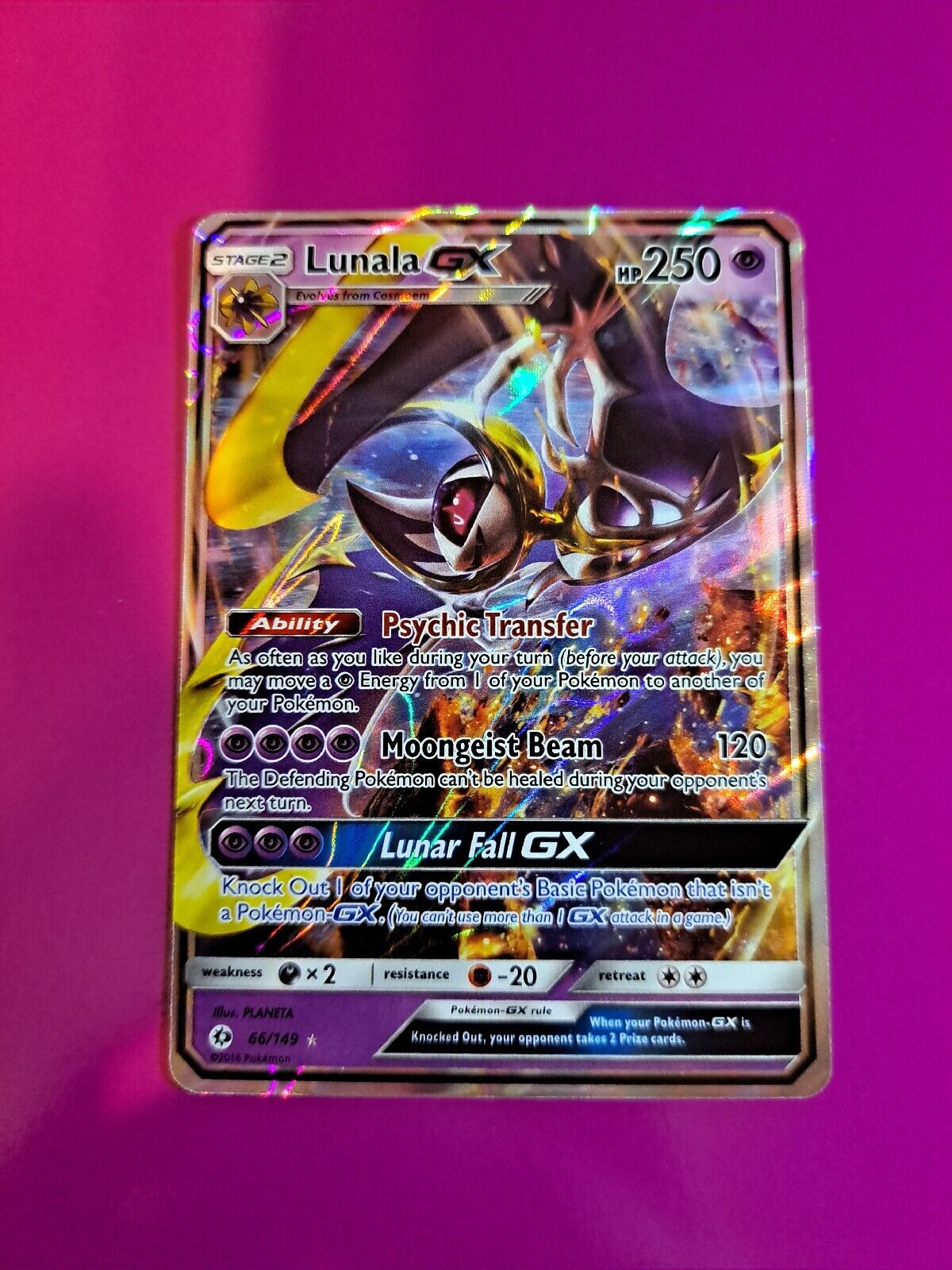 Pokémon TCG Lunala GX Sun & Moon Base Set 66/149 Holo Ultra