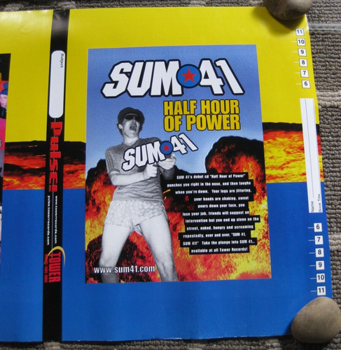 2000 SUM 41 Half Hour of Power Promo Poster School Bookcover - Super RAD - Picture 3 of 4