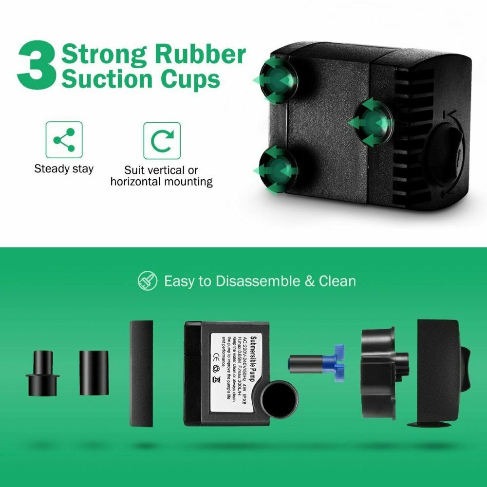 UK Plug Electric Water Feature Pump Small Fountain for Indoor Garden