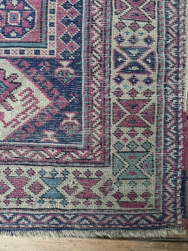Antiker Orientalischer Kaukasischer Kasak Handgeknüpfter Teppich Vollwolle 6,8" X 4,3" - Bild 21 von 24