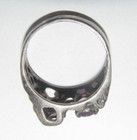 925 STERLING SILVER BAND CHUNK RING Size 7.75 PURPLE STONE — photo 4